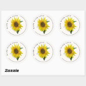Gemaakt met Liefde, Zonnebloem Sticker (Vel)