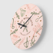 Gemaakt met liefdesbakken en keukengerei grote klok (Hoek)