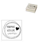 Gemaakt met liefdesgerichte cirkels Rubberstempel (Gestempeld)