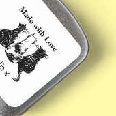 Gemaakt met liefdeskatten vierkante sticker