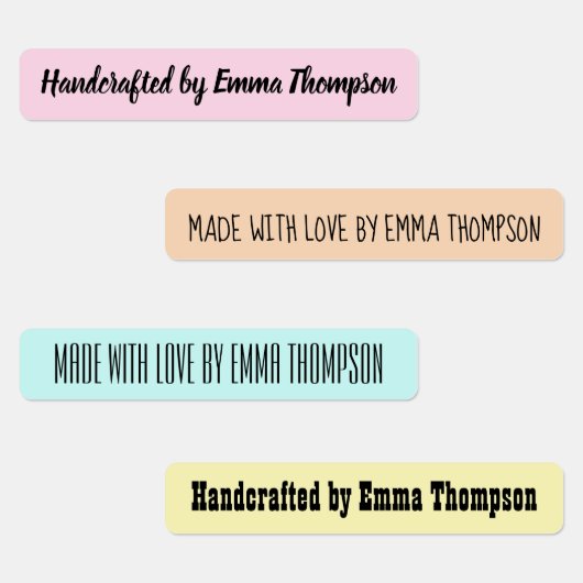 Gemaakt met liefdeskleur, persoonlijke naam labels (Groep)