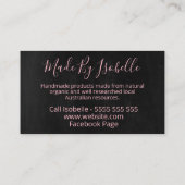 Gemaakt met liefdeslentbloemen visitekaartje (Achterkant)