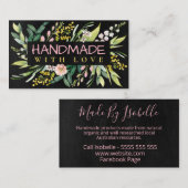 Gemaakt met liefdeslentbloemen visitekaartje (Voorkant / Achterkant)