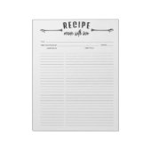Gemaakt met liefdesminimalistische culinaire recep notitieblok (Linkerzijde)