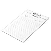 Gemaakt met liefdesminimalistische culinaire recep notitieblok (Schuin)