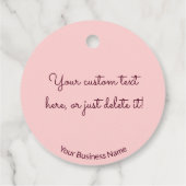 Gemaakt met liefdesmoderne roze kleuren 6 bedankjes labels (Achterkant)