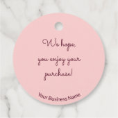 Gemaakt met liefdesmoderne roze kleuren 8 bedankjes labels (Achterkant)