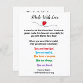 Gemaakt met liefdesnotitie (Voorkant / Achterkant)