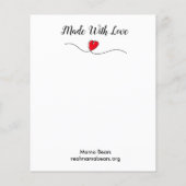 Gemaakt met liefdesnotitie (Achterkant)