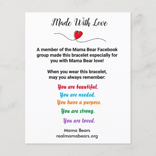 Gemaakt met liefdesnotitie (Voorkant)