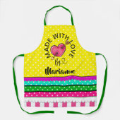 Gemaakt met liefdespron schort (Voorkant)