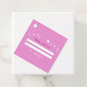 Gemaakt met liefdesroze & sterren bedankjes labels (In situ)