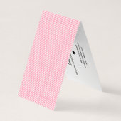 Gemaakt met liefdesroze strips - Zorginstructies Visitekaartje (Achterkant)