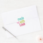 Gemaakt met liefdesschattige gezegde sticker zegel (Envelop)