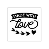 Gemaakt met liefdesstempel rubberstempel (Afrduk)