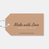 Gemaakt met Love Business Label Cadeaulabel (Achterkant Horizontaal)