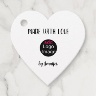 Gemaakt met Love Chic Professional, aangepast Logo Bedankjes Labels