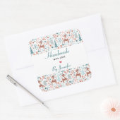 Gemaakt met Love Cute Deer in a Forest Pattern Vierkante Sticker (Envelop)