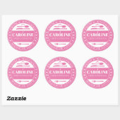 Gemaakt met Love Food Gift Sticker roze kraft (Vel)