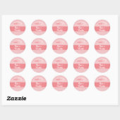 Gemaakt met Love Heart Candles Verpakking Roos Roz Ronde Sticker (Vel)