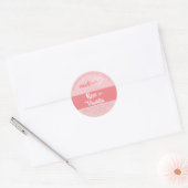Gemaakt met Love Heart Candles Verpakking Roos Roz Ronde Sticker (Envelop)