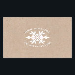 Gemaakt met Love Kraft Christmas Snowflake Label<br><div class="desc">Een kraftpapier en wit sneeuwvlok label met het woord,  Made with love. Personaliseer het met uw familienaam of bedrijfsnaam. Leuk voor uw zelfgemaakte of handgemaakte kerstbuur traktaties en geschenken,  of voor uw ambachtelijke bedrijf. Ontworpen voor u door Blackberry Boulevard.</div>