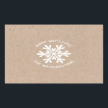 Gemaakt met Love Kraft Christmas Snowflake Label<br><div class="desc">Een kraftpapier en wit sneeuwvlok label met het woord,  Made with love. Personaliseer het met uw familienaam of bedrijfsnaam. Leuk voor uw zelfgemaakte of handgemaakte kerstbuur traktaties en geschenken,  of voor uw ambachtelijke bedrijf. Ontworpen voor u door Blackberry Boulevard.</div>