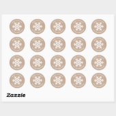 Gemaakt met Love Kraft Christmas Snowflake Sticker (Vel)