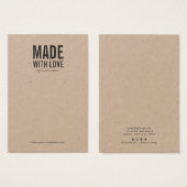 Gemaakt met Love Kraft Earring Display Kaart (Voorkant /achterkant)