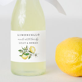 Gemaakt met Love Limoncello Bottle Label Voedselcontainer Etiket