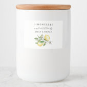 Gemaakt met Love Limoncello Bottle Label Voedselcontainer Etiket (Voorkant)