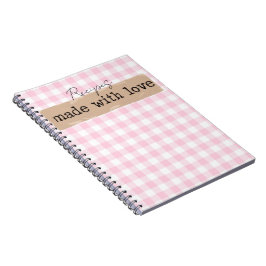 Gemaakt met Love-Pink en White Cheques Notitieboek