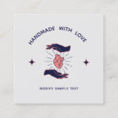 Gemaakt met Love Promotional Customer Insert Vierkante Visitekaartje (Voorkant)