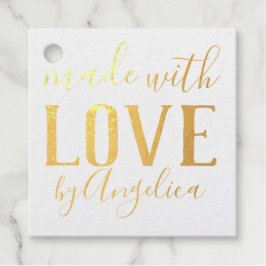 Gemaakt met Love Script gepersonaliseerd Bedankjes Labels