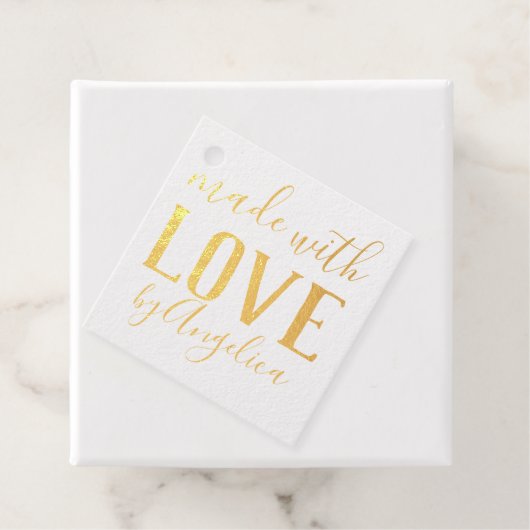 Gemaakt met Love Script gepersonaliseerd Bedankjes Labels (Met doos)