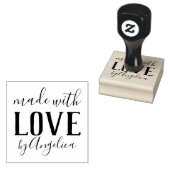 Gemaakt met Love Script gepersonaliseerd Rubberstempel (Gestempeld)
