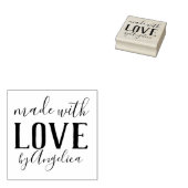 Gemaakt met Love Script gepersonaliseerd Rubberstempel (Gestempeld)