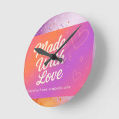 Gemaakt met Love Wall Clock Ronde Klok (Hoek)