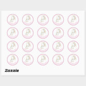 Gemaakt met Magic Pink & Gold Eenhoorn Ronde Sticker (Vel)