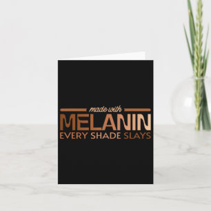 Gemaakt met melanine in elke schaduw doodt zwarte kaart
