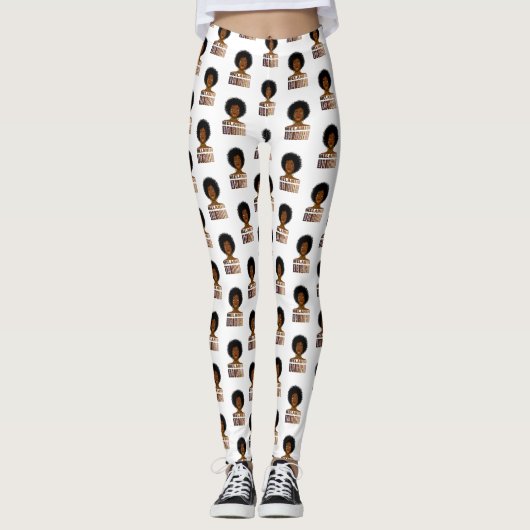 Gemaakt met melanine in elke schaduw Slays Leggings (Voorkant)