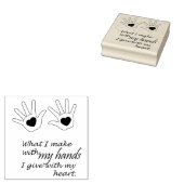 Gemaakt met mijn handstempel rubberstempel (Gestempeld)