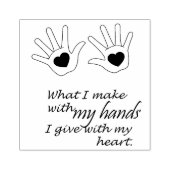 Gemaakt met mijn handstempel rubberstempel (Afrduk)