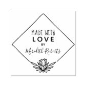 Gemaakt met op maat gemaakt Lotus Flower Lijst Zelfinktende Stempel (Design)