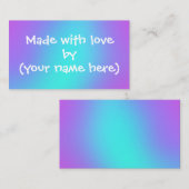Gemaakt met persoonlijke liefdesKaarten Visitekaartje (Voorkant / Achterkant)
