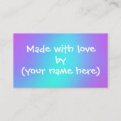 Gemaakt met persoonlijke liefdesKaarten Visitekaartje (Voorkant)