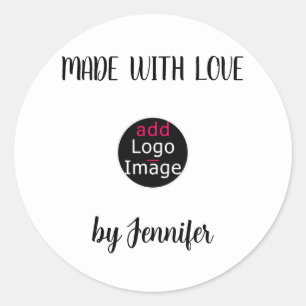 Gemaakt met stijlvolle professionele Logo uit de v Ronde Sticker