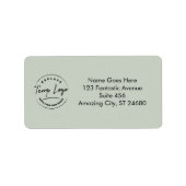 Gemaakt met uw bedrijfs Logo of Afbeelding, Sage Etiket (Voorkant)