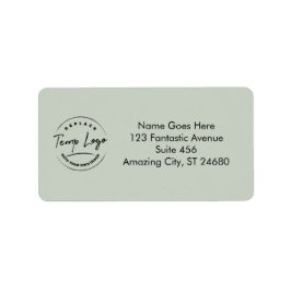 Gemaakt met uw bedrijfs Logo of Afbeelding, Sage Etiket