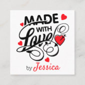 Gemaakt met Visitekaartje liefdesharten (Voorkant)